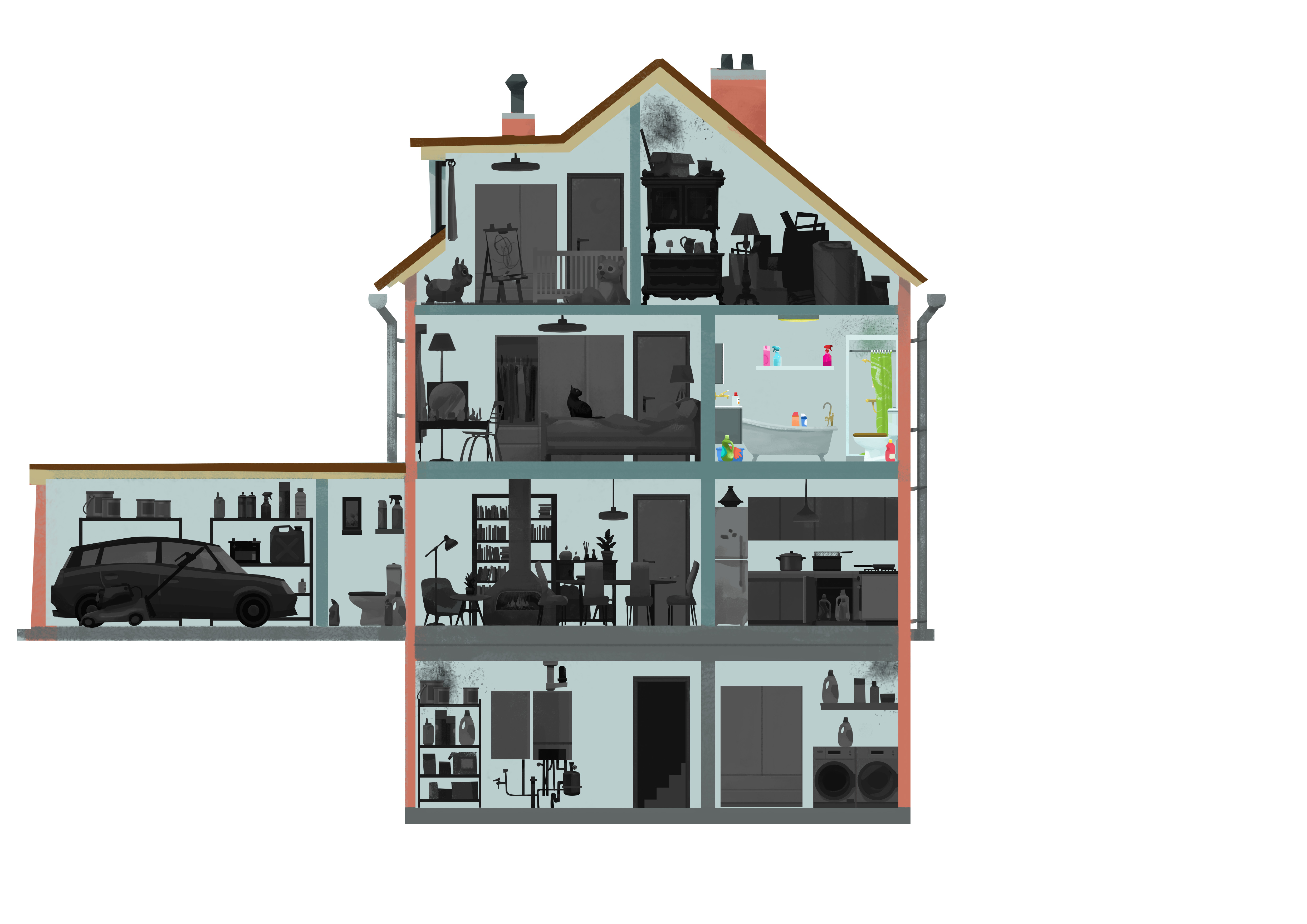 vervuilende stoffen in badkamer